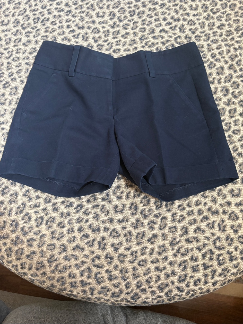Vince Camuto Navy High-Waist Tailored Shorts
